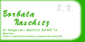 borbala naschitz business card